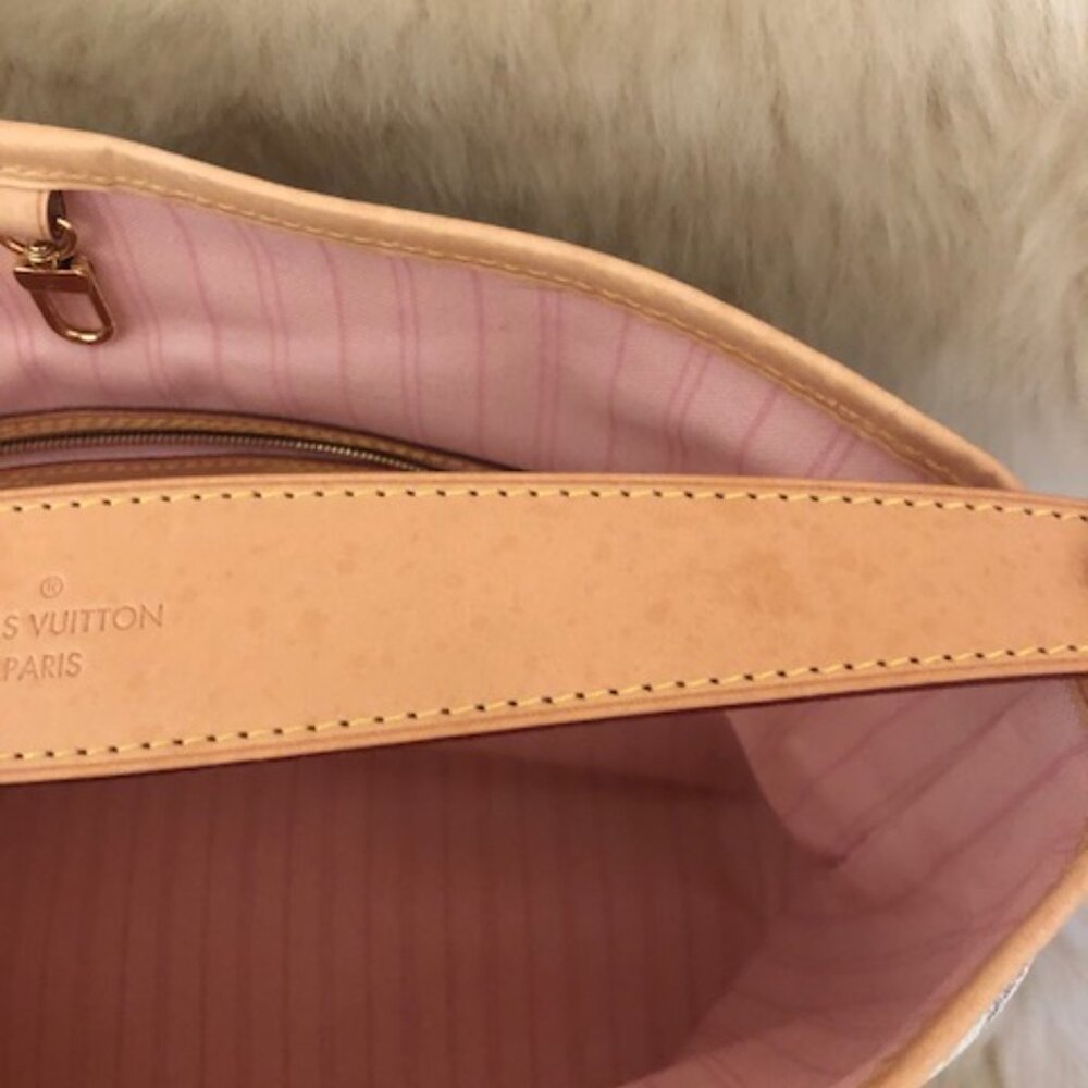 Louis Vuitton Damier Azur Delightful PM Rose Ballerine - Picture 9 of 9